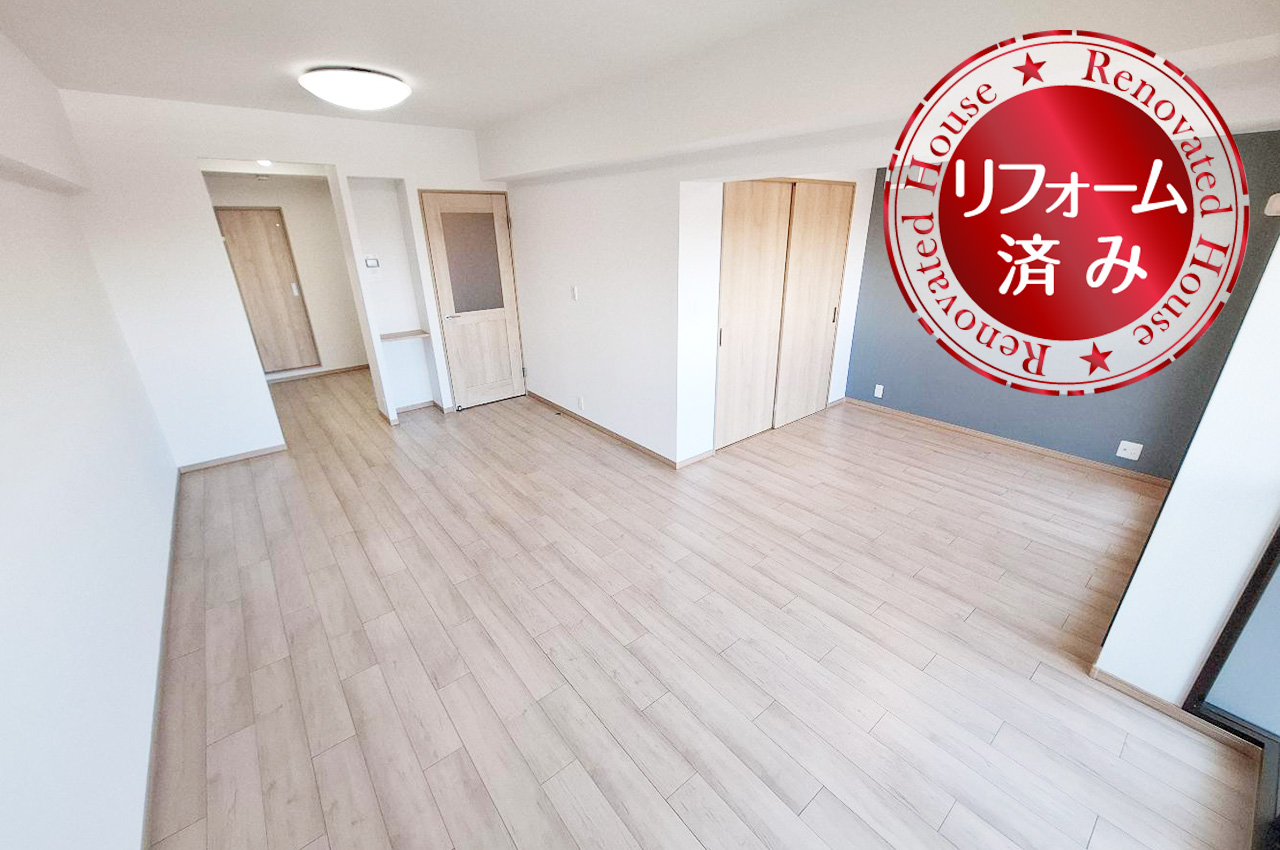 【マンション】シティパーク北野田＃堺市東区高松＃少人数家族向けの2LDKにリノベーション済み。お買物施設が近くに点在するうれしい住環境です。