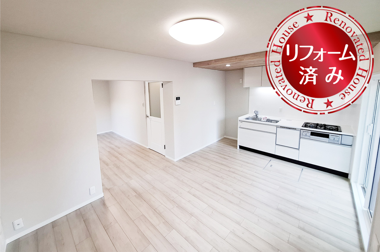 【マンション】新檜尾台第2次住宅2号棟＃堺市南区新檜尾台４丁＃1階部分の角住戸。全居室が洋室の間取りにリノベーションしました♪小学校やスーパーまで徒歩3分圏内の好立地です。