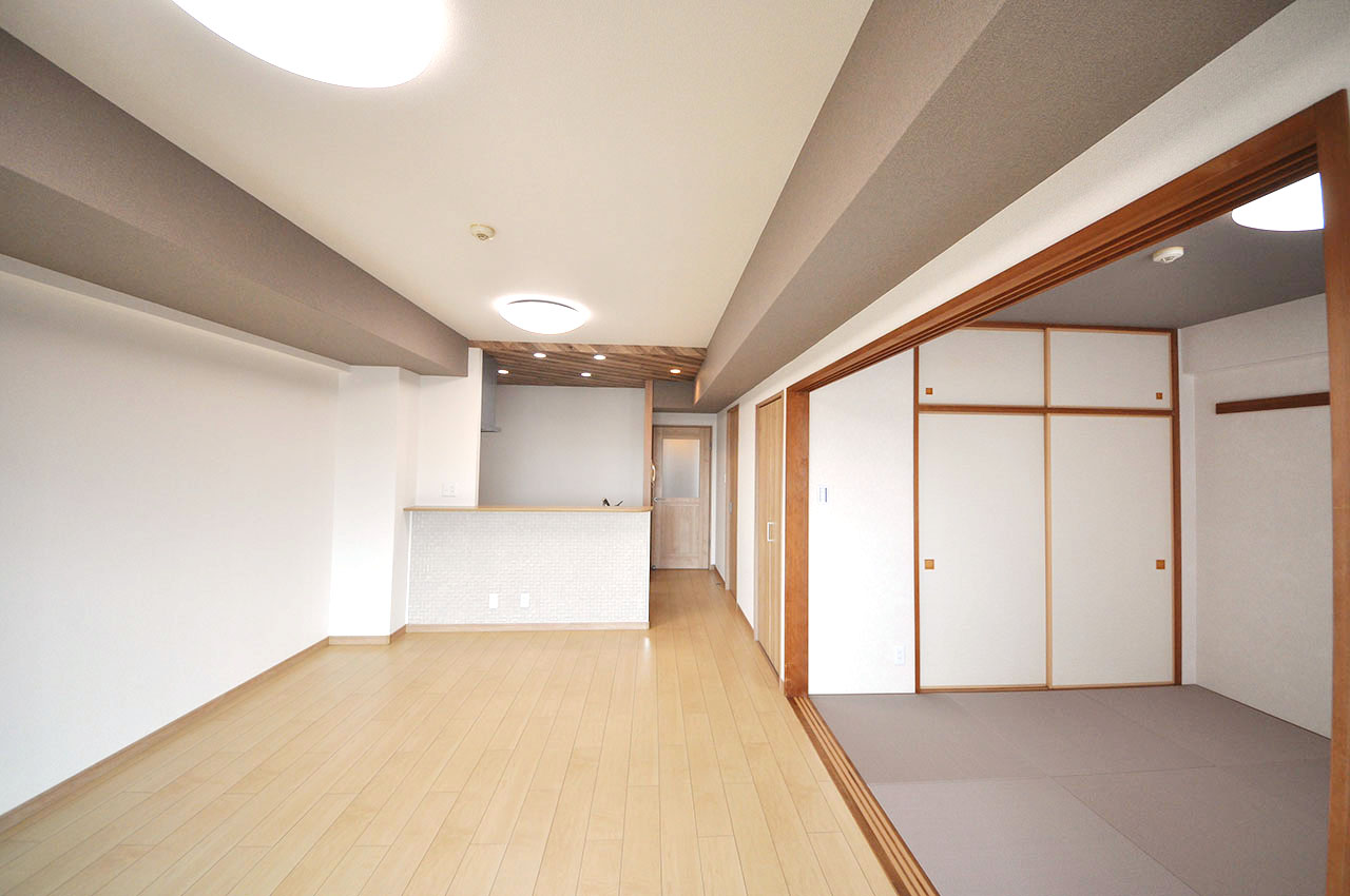 和室を開放して、LDK+和室の広々空間でご利用頂く事もできます。