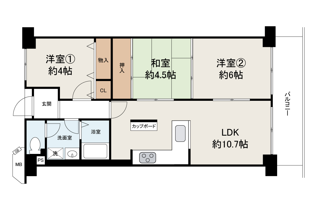 現状でのお引渡し。定額リフォームパック(オプション)利用可。詳細はお問合せください。