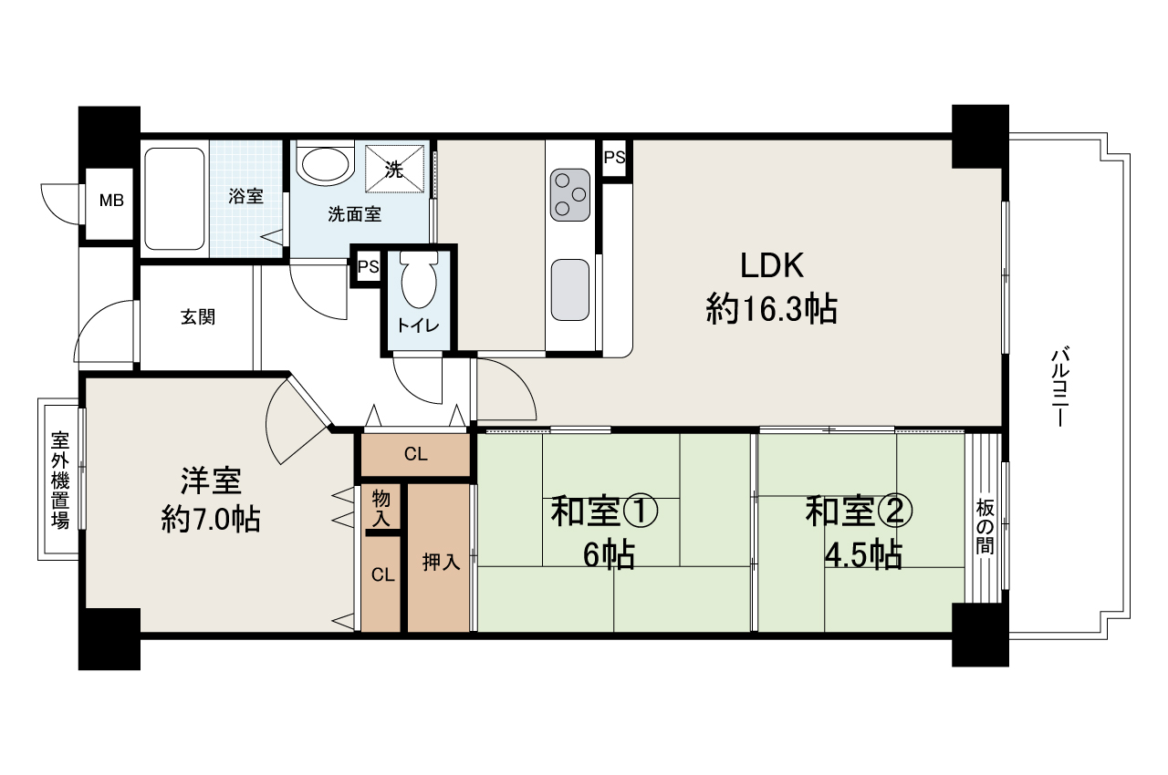 現状でのお引渡し。定額リフォームパック(オプション)利用可。詳細はお問合せください。