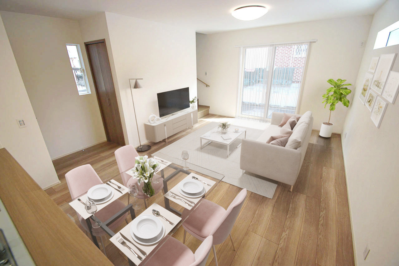 バーチャルステージング(実際には家具はついていません)