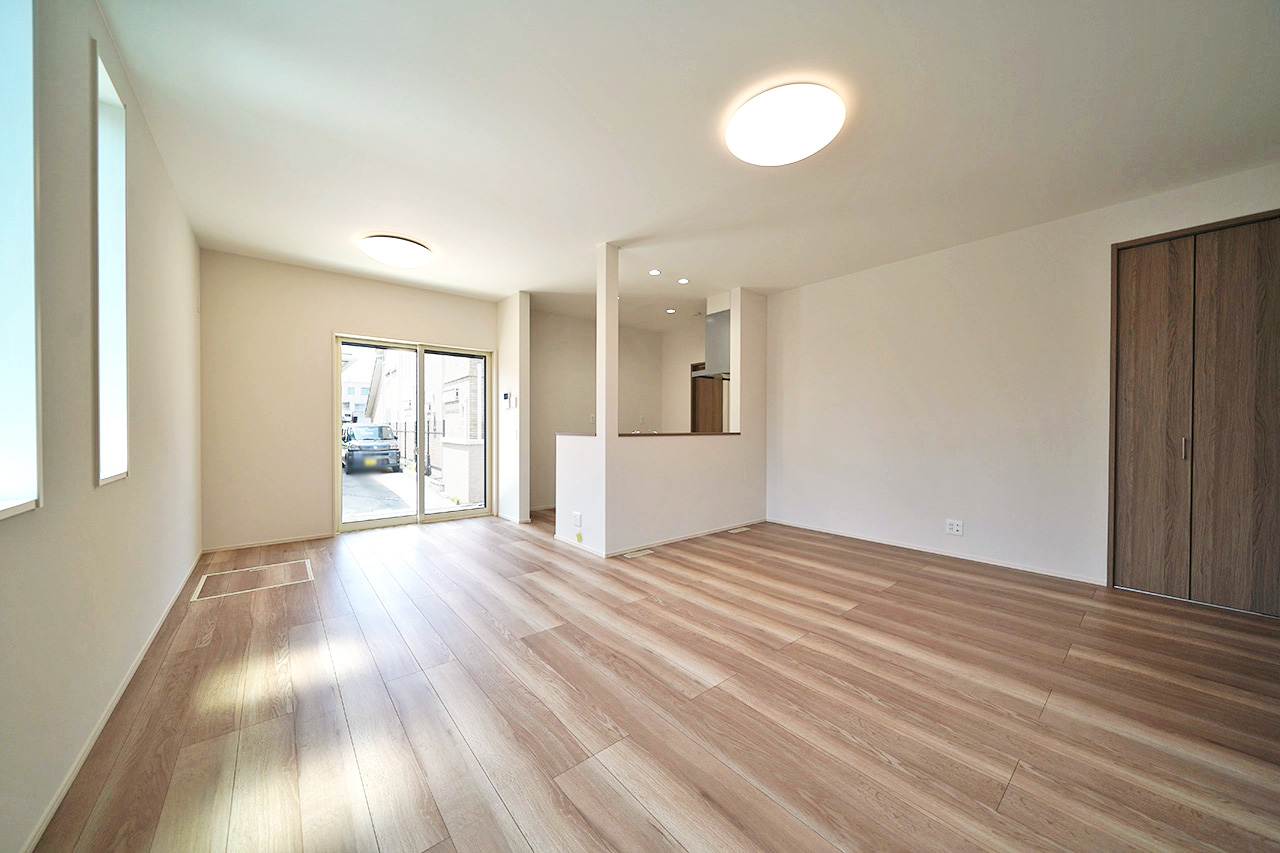 LDKはゆとりの18.5帖。家族が集まりたくなるゆったりとした癒しの空間です。