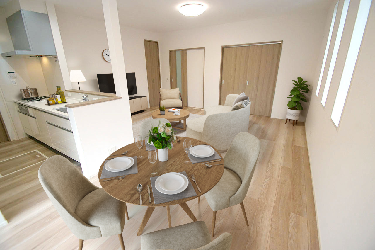 バーチャルステージング(実際には家具はついていません)