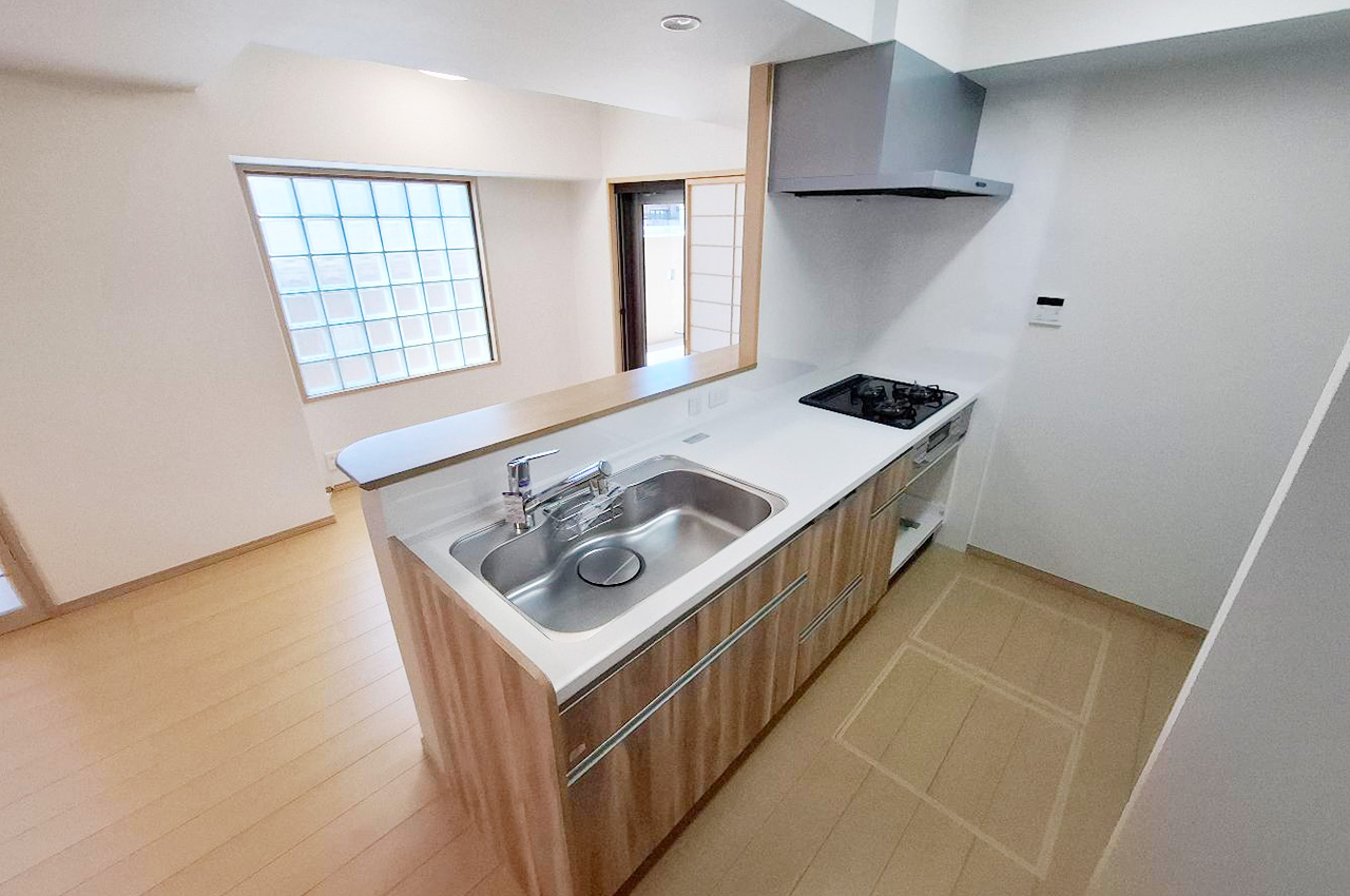 キッチン:食洗機付システムキッチンを新設。家事の時短に役立ちご家族の時間をより充実させてくれます。