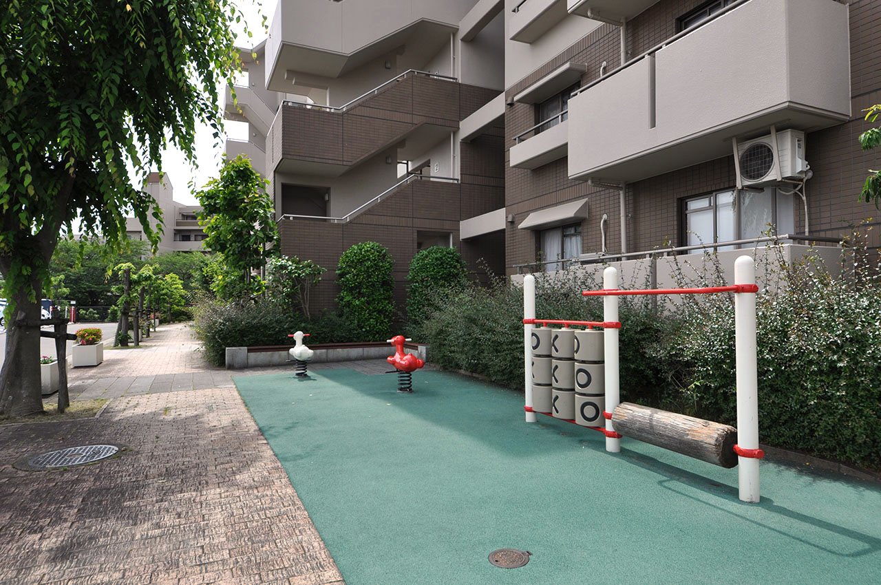 遊具のあるプレイコーナー