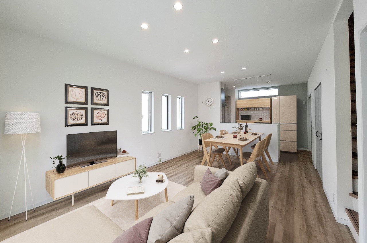 バーチャルステージング(実際には家具はついていません)