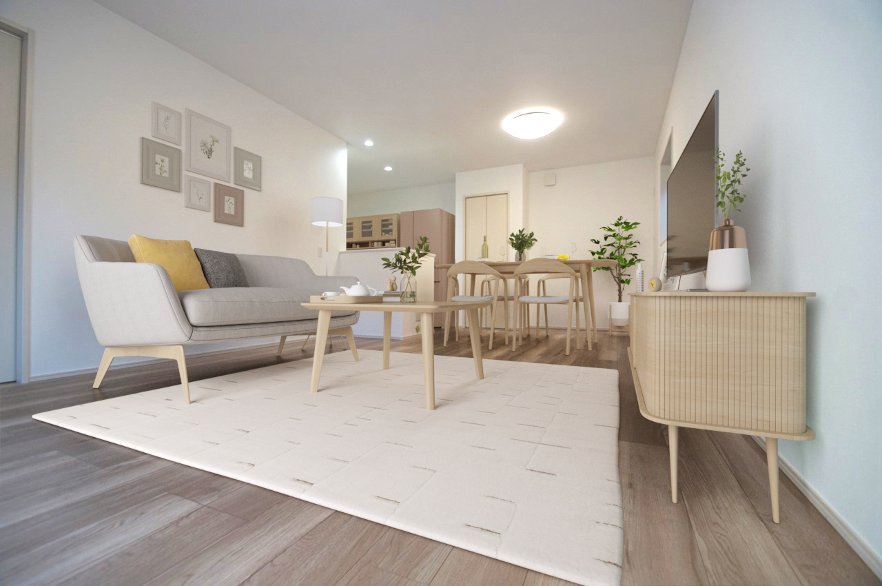 バーチャルステージング(実際には家具はついていません)