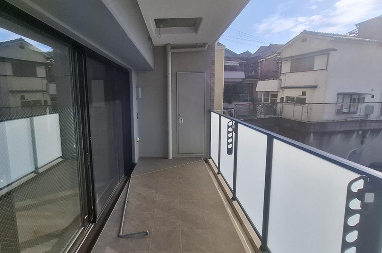 トランクルーム付きのバルコニーです。