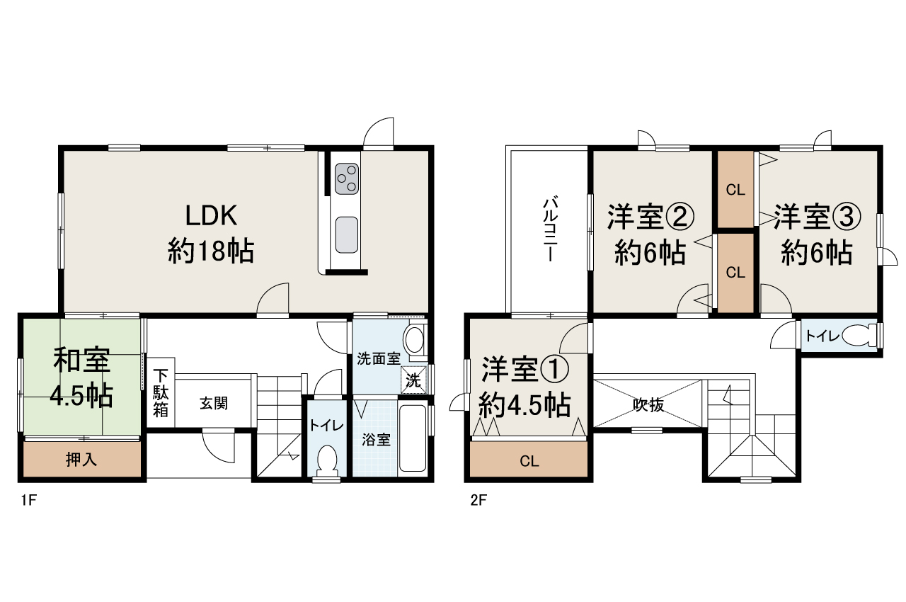 現状でのお引渡し。定額リフォームパック(オプション)利用可。詳細はお問合せください。
