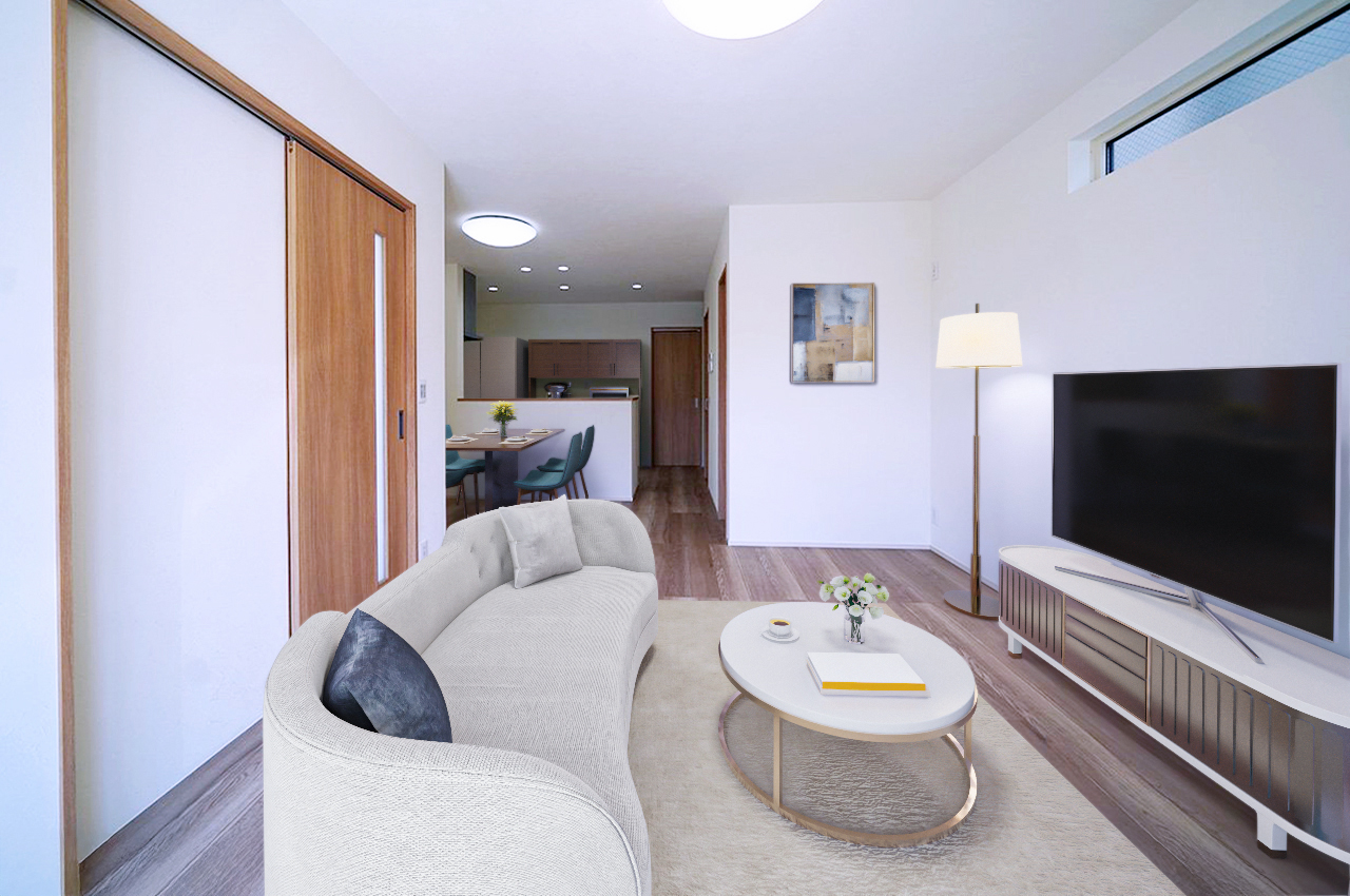 バーチャルステージング（実際には家具はついていません）