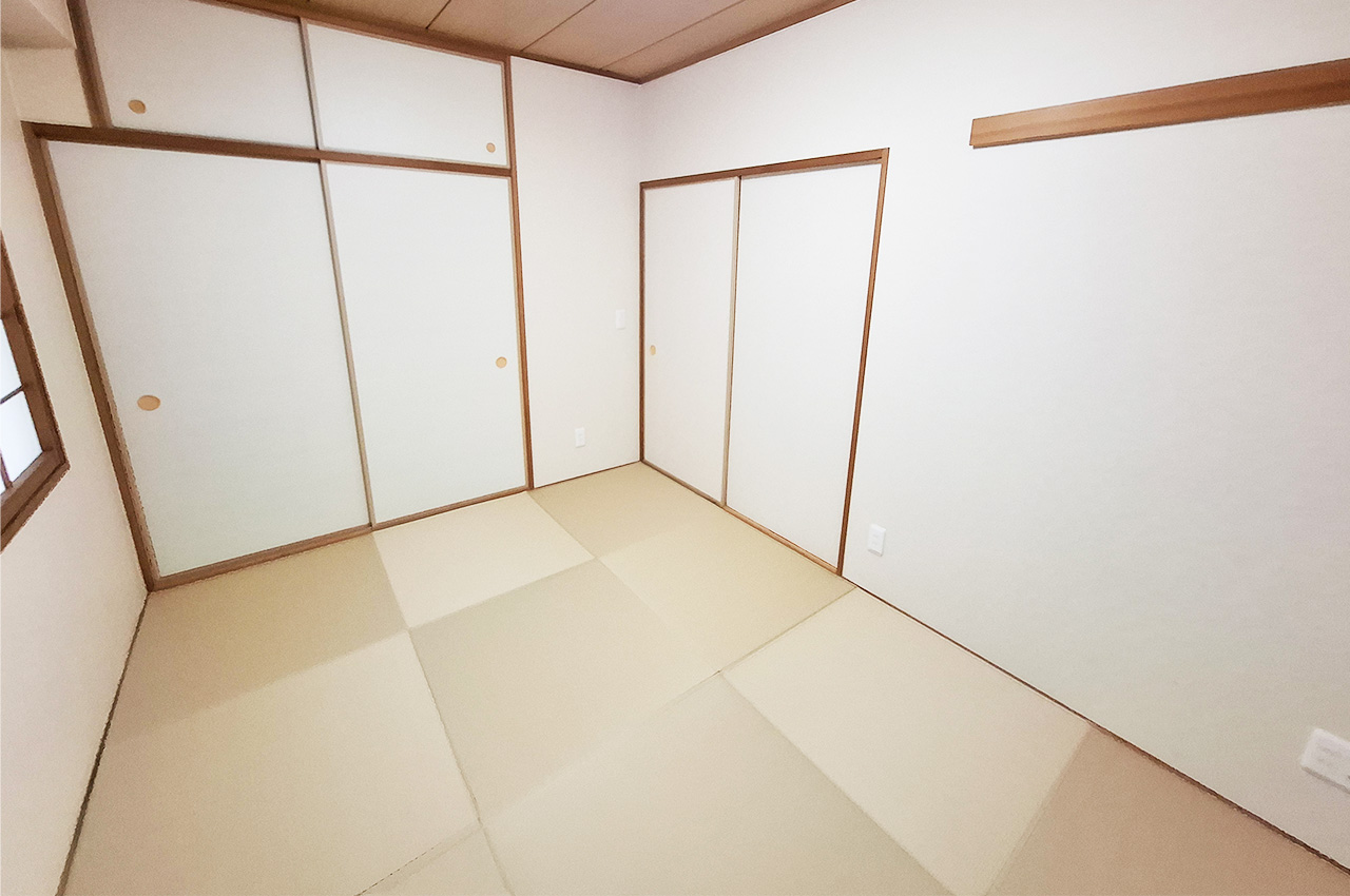 和室：約6帖の和室は押入収納付きで、寝具などを収納できます。