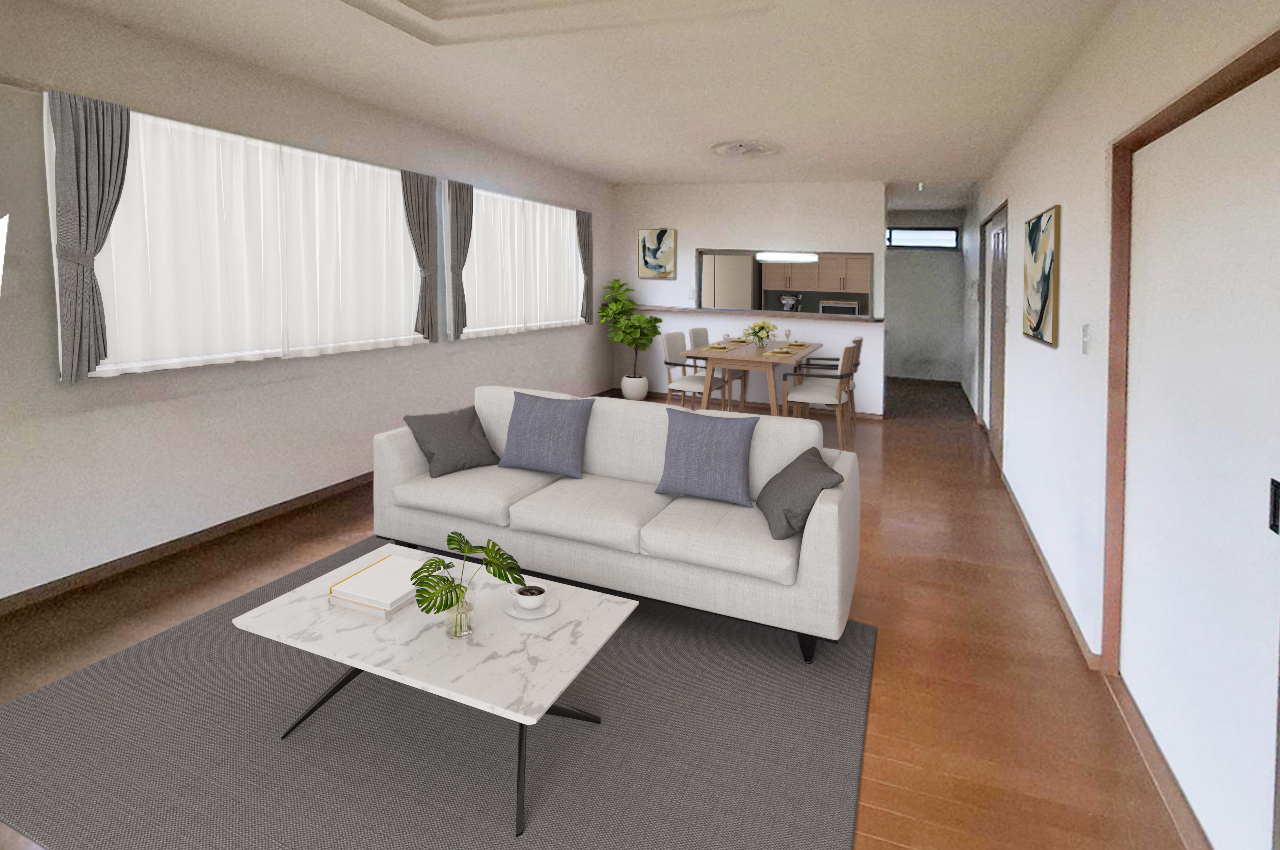 バーチャルステージング(実際には家具はついていません)