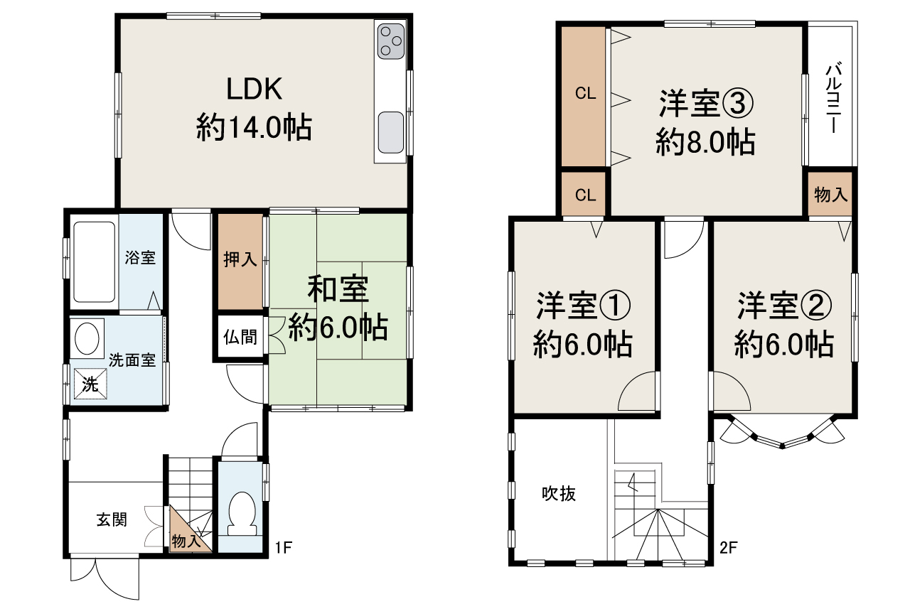 現状でのお引渡し。定額リフォームパック（オプション）利用可。詳細はお問合せください。