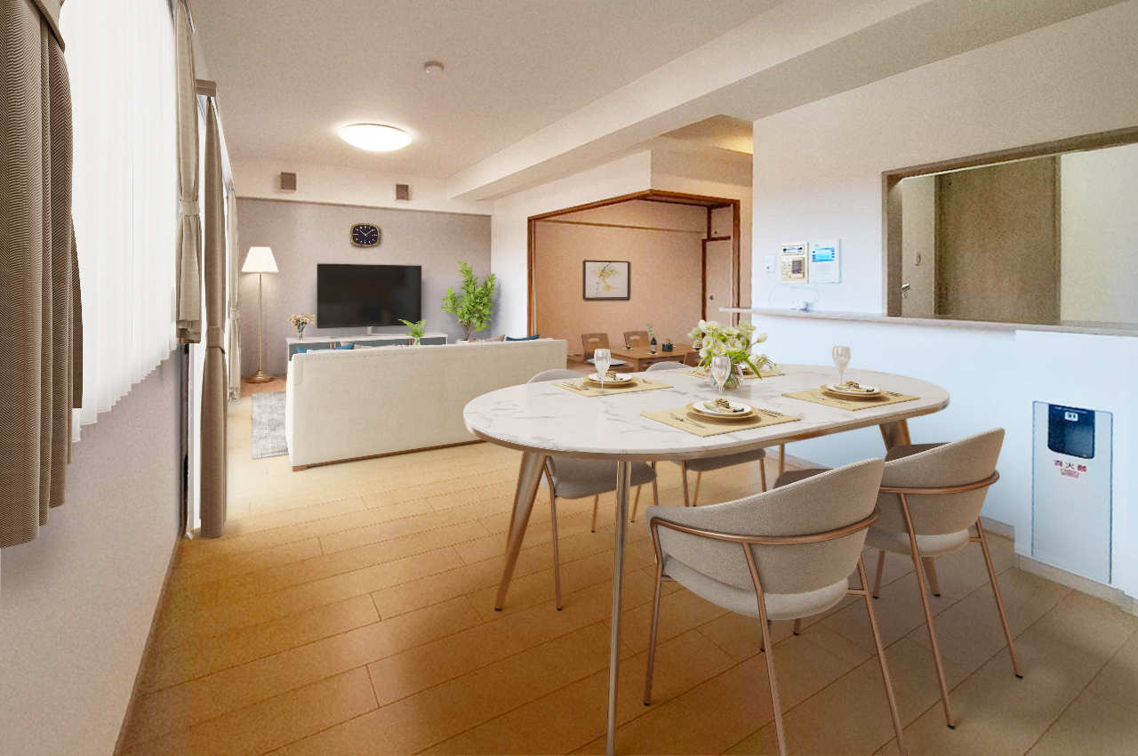 バーチャルステージング(実際には家具はついていません)