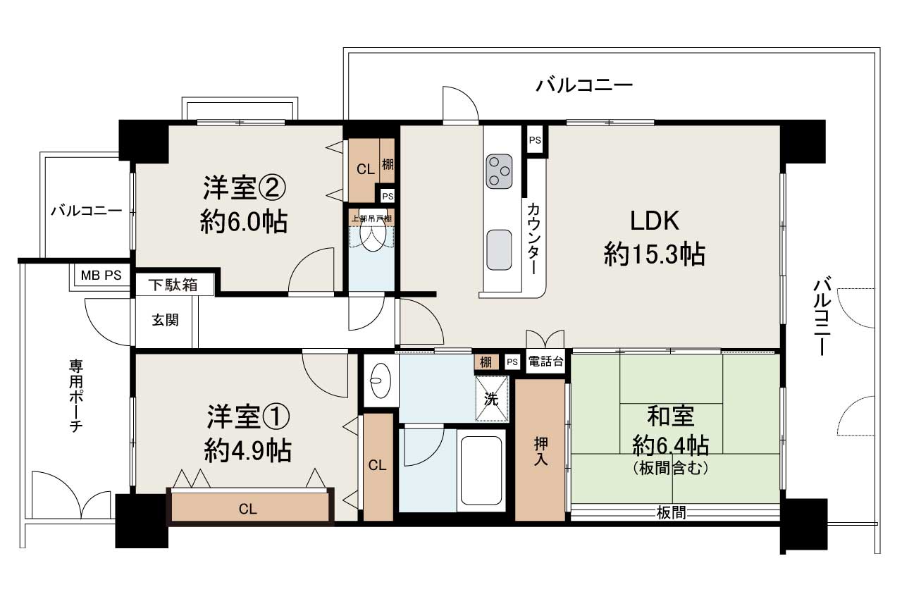 現状でのお引渡し。定額リフォームパック(オプション)利用可。詳細はお問合せください。