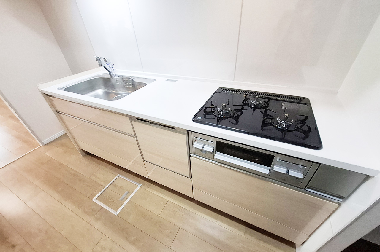 キッチン：食洗機・浄水器付きのシステムキッチンを新調済み。