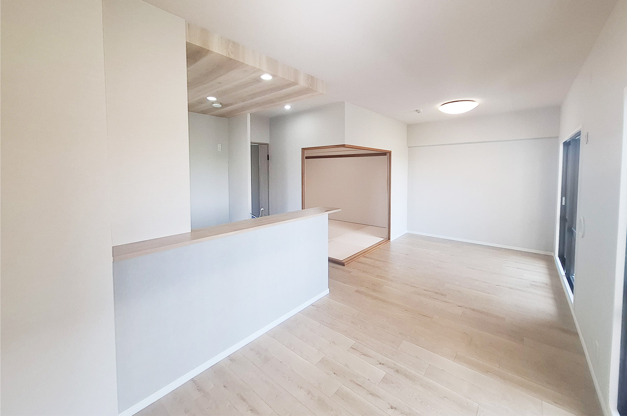 LDK：和室と隣接し、用途に合わせて一体利用も可能です。