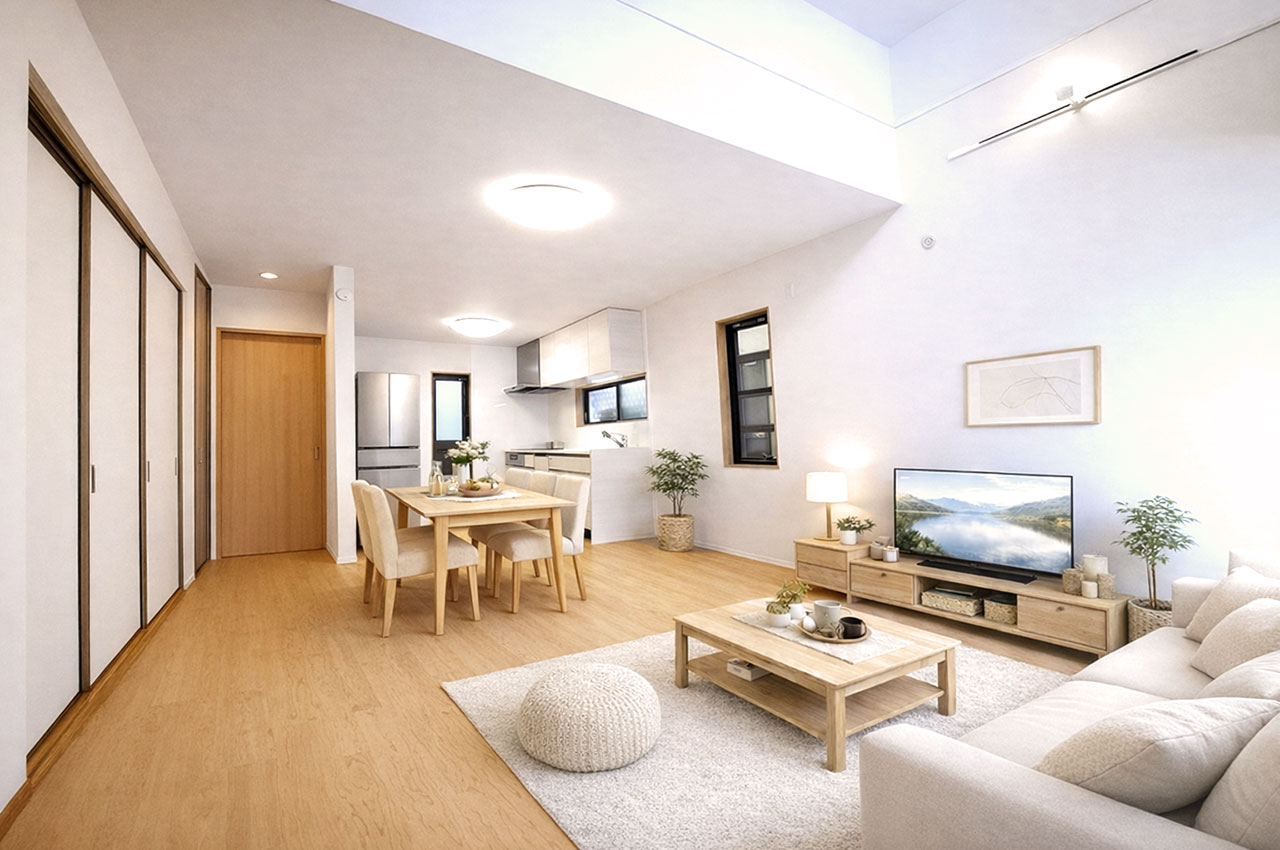 バーチャルステージング（実際には家具はついていません）