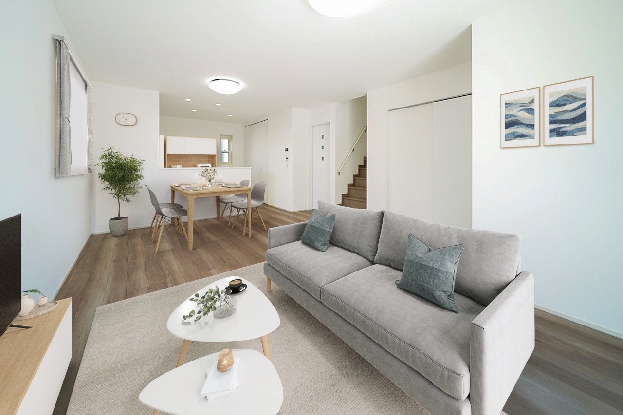 バーチャルステージング（実際には家具はついていません）