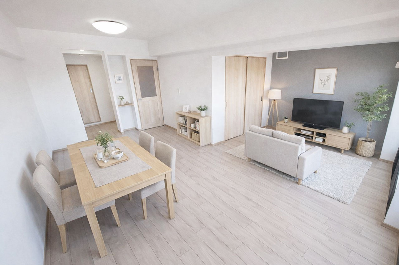 バーチャルステージング（実際には家具はついていません）