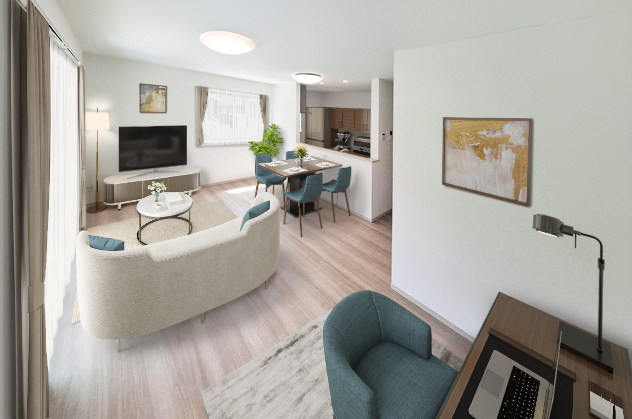 バーチャルステージング（実際には家具はついていません）