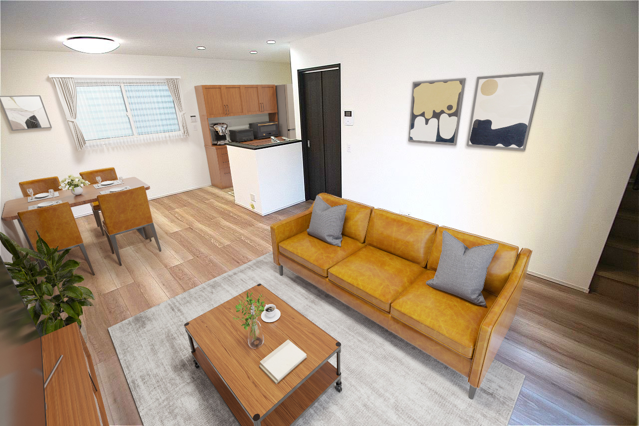 バーチャルステージング（実際には家具はついていません）