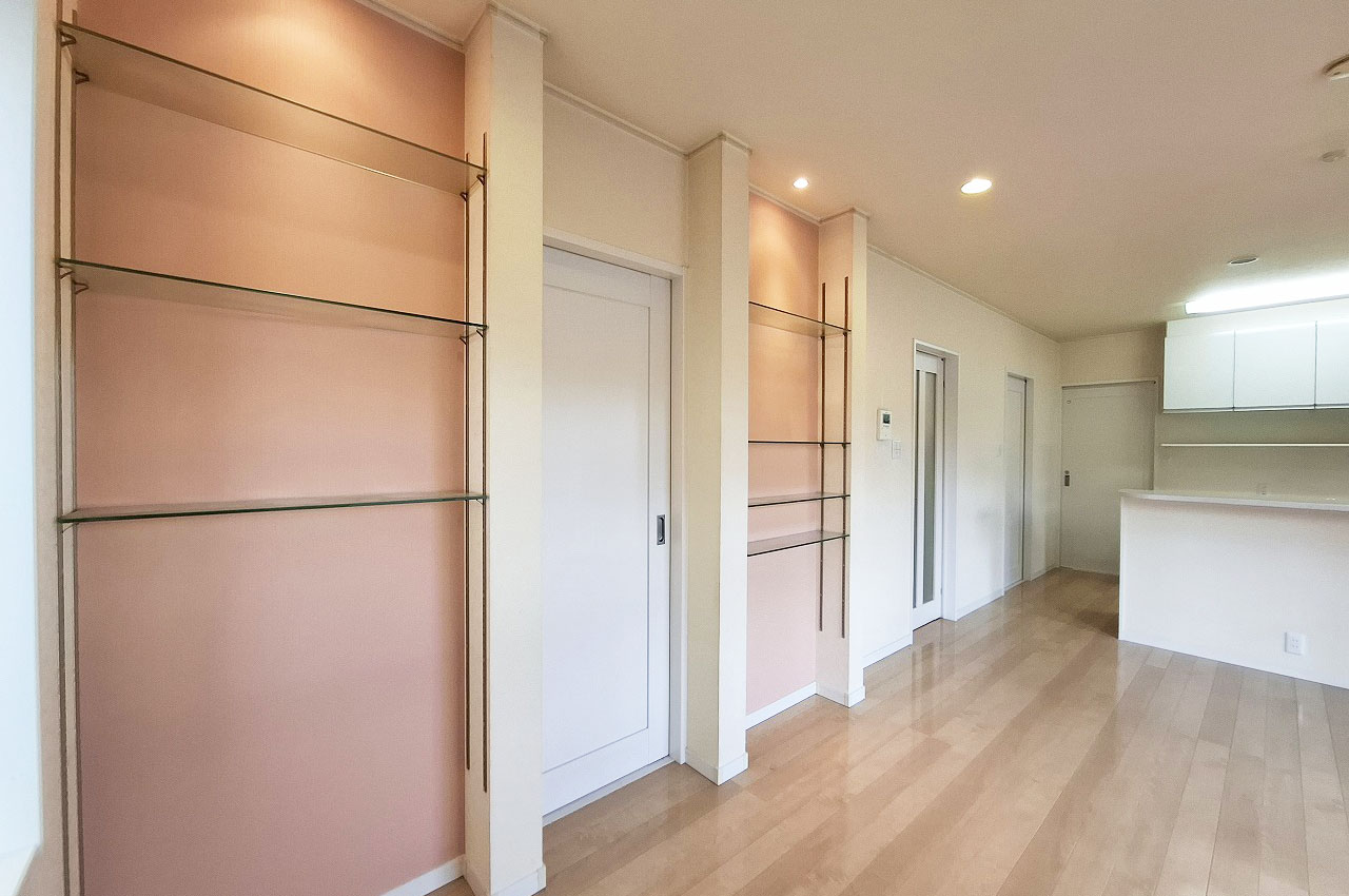 リビング可動棚