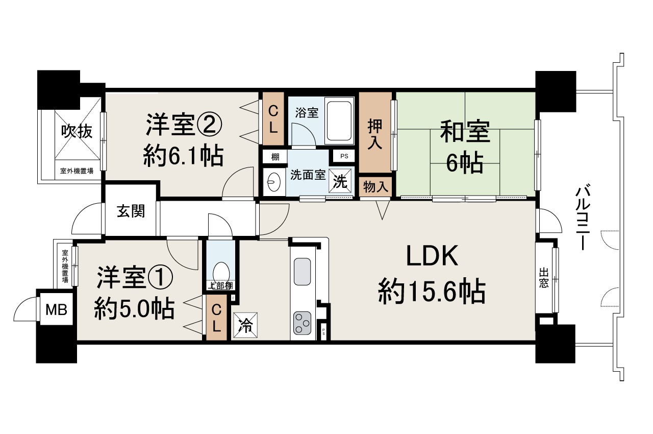現状でのお引渡し。定額リフォームパック(オプション)利用可。詳細はお問合せください。