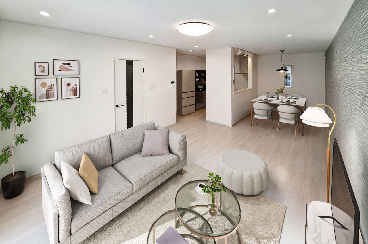 バーチャルステージング（実際には家具はついていません）