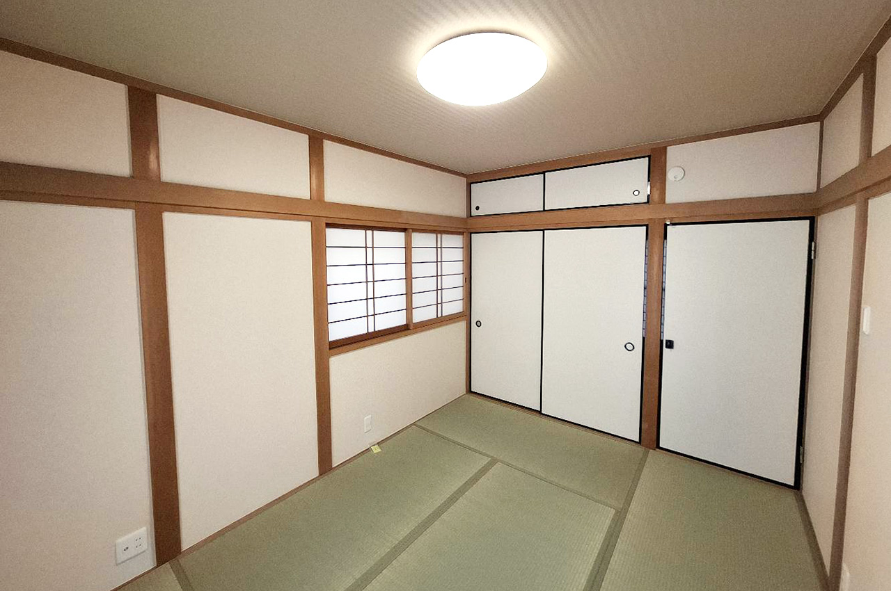 きれいになった和室は、寝室や客間としても使えます。