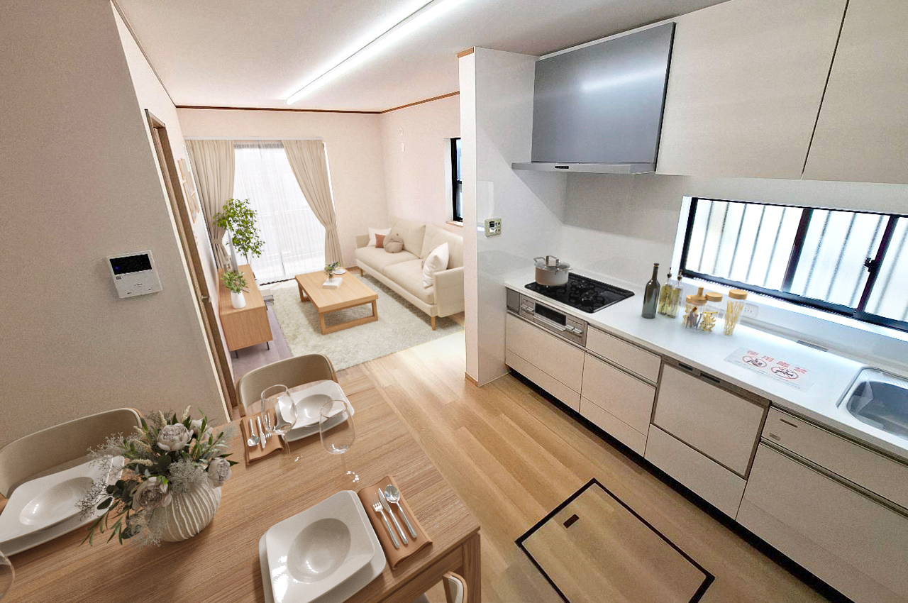 バーチャルステージング（実際には家具はついていません）