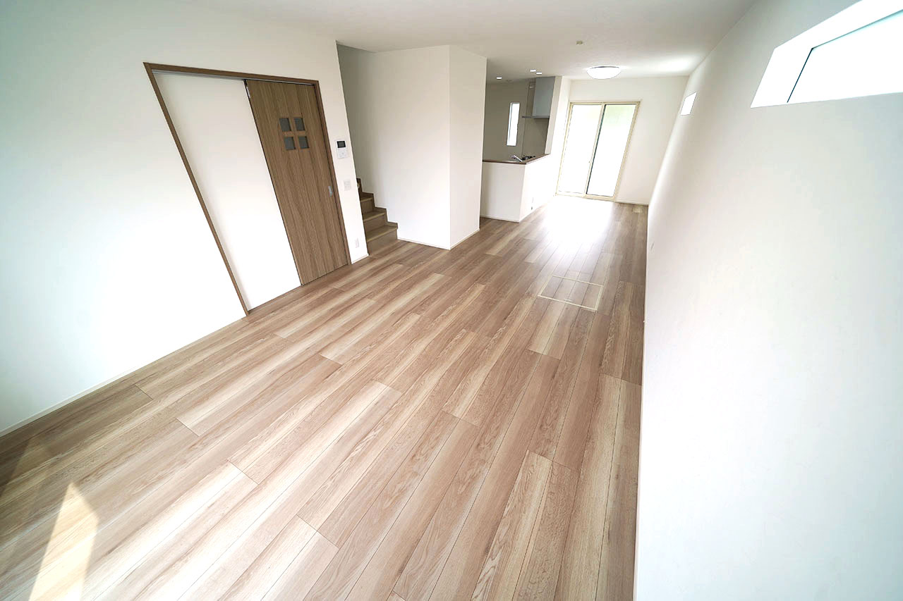 LDK：家族が顔を合わせやすいリビング階段の間取り。