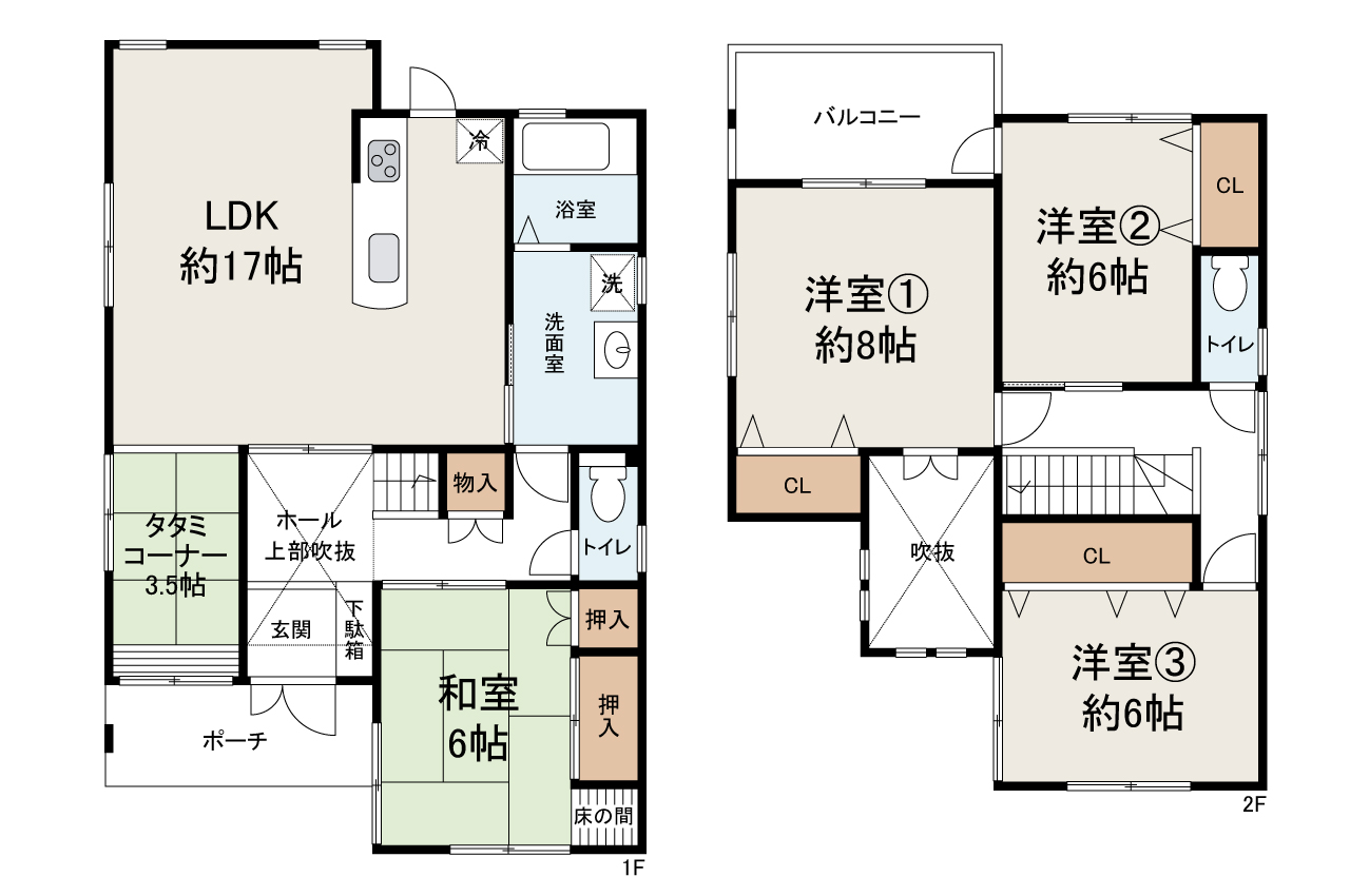 現状でのお引渡し。定額リフォームパック（オプション）利用可。詳細はお問合せください。