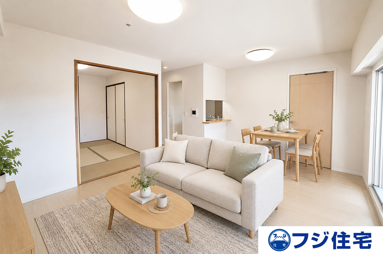 LDK：バーチャルステージング画像（AI合成）です。合成された家具等は販売価格に含まれません。