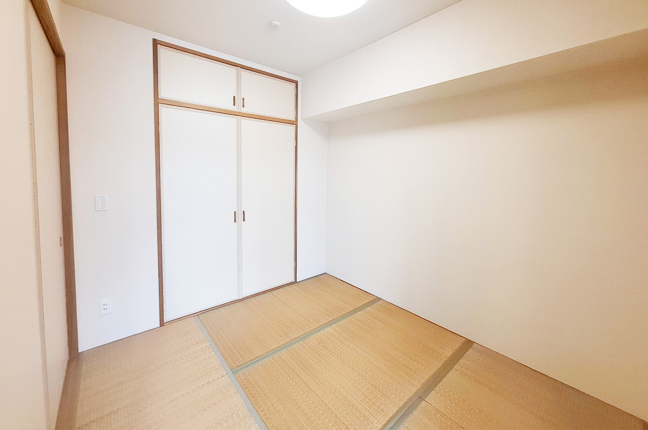 和室:押入収納付きで室内をすっきり片付けられます。