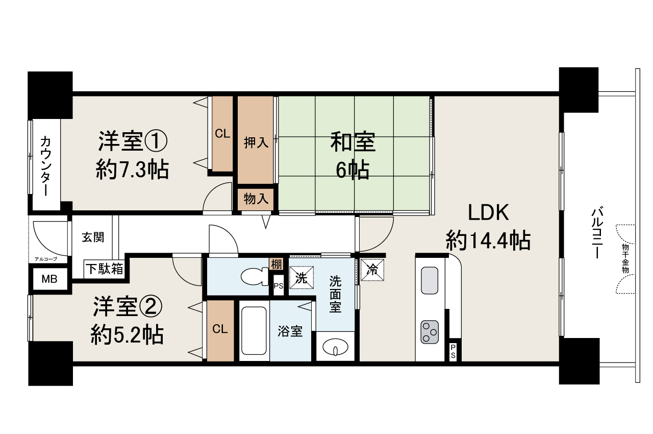 現状でのお引渡し。定額リフォームパック(オプション)利用可。詳細はお問合せください。