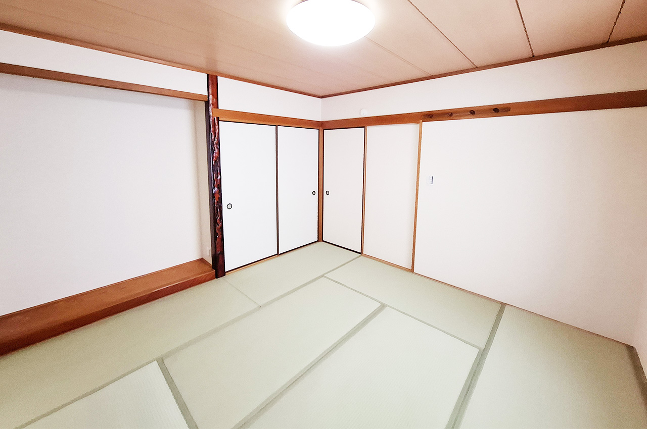 和室:くつろぎスペースや客間に便利な約8帖のゆったりとした和室。