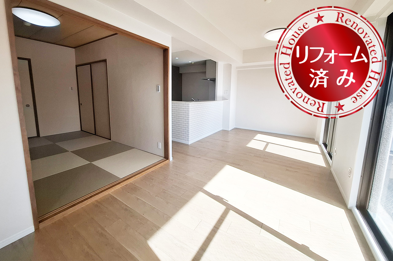 LDK：フローリングやクロスを貼替えるなどリフォーム済み。