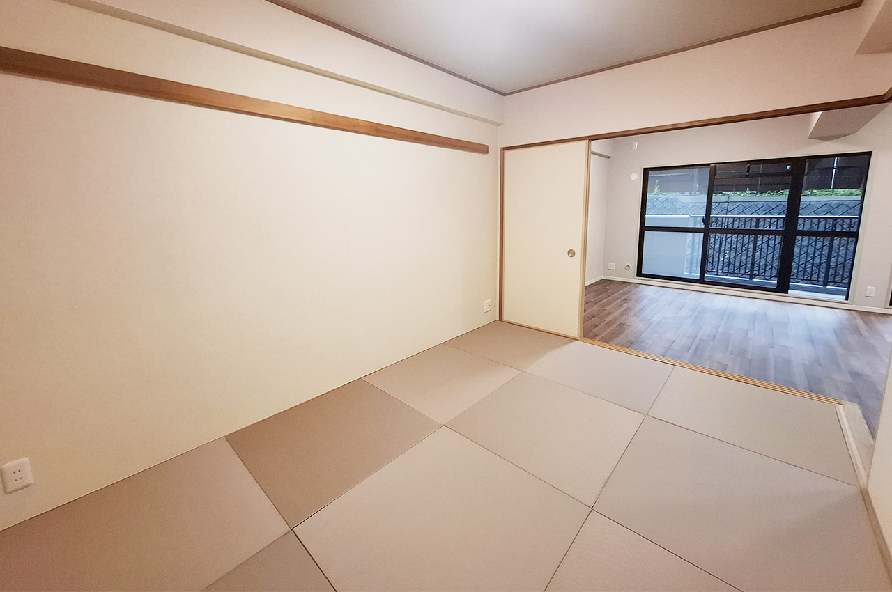 和室：襖を開ければLDKとの一体利用も可能です。くつろぎ時間や客間など多用途に利用できます。