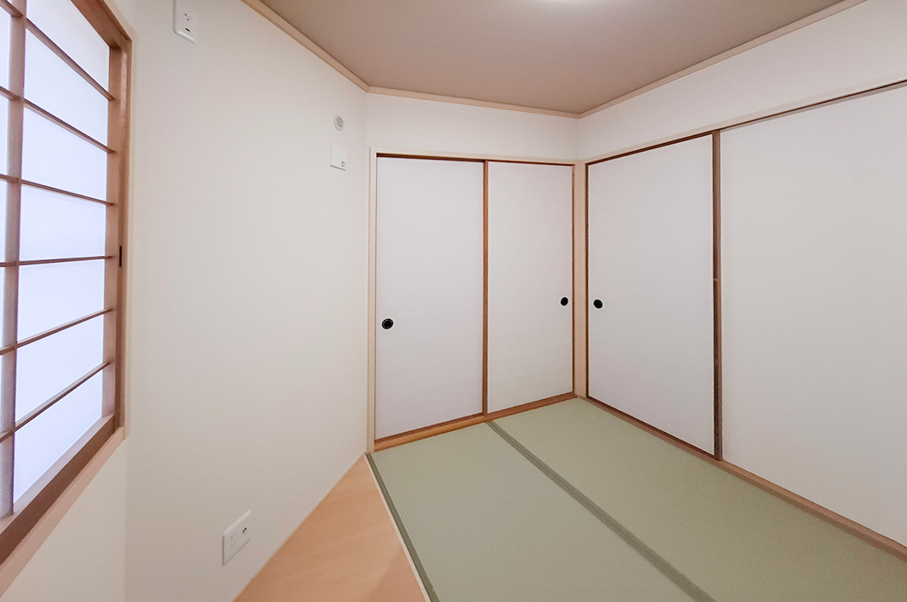 和室：畳表替や襖・障子の貼替などリフォーム済み。客間やくつろぎスペースとして使えます。