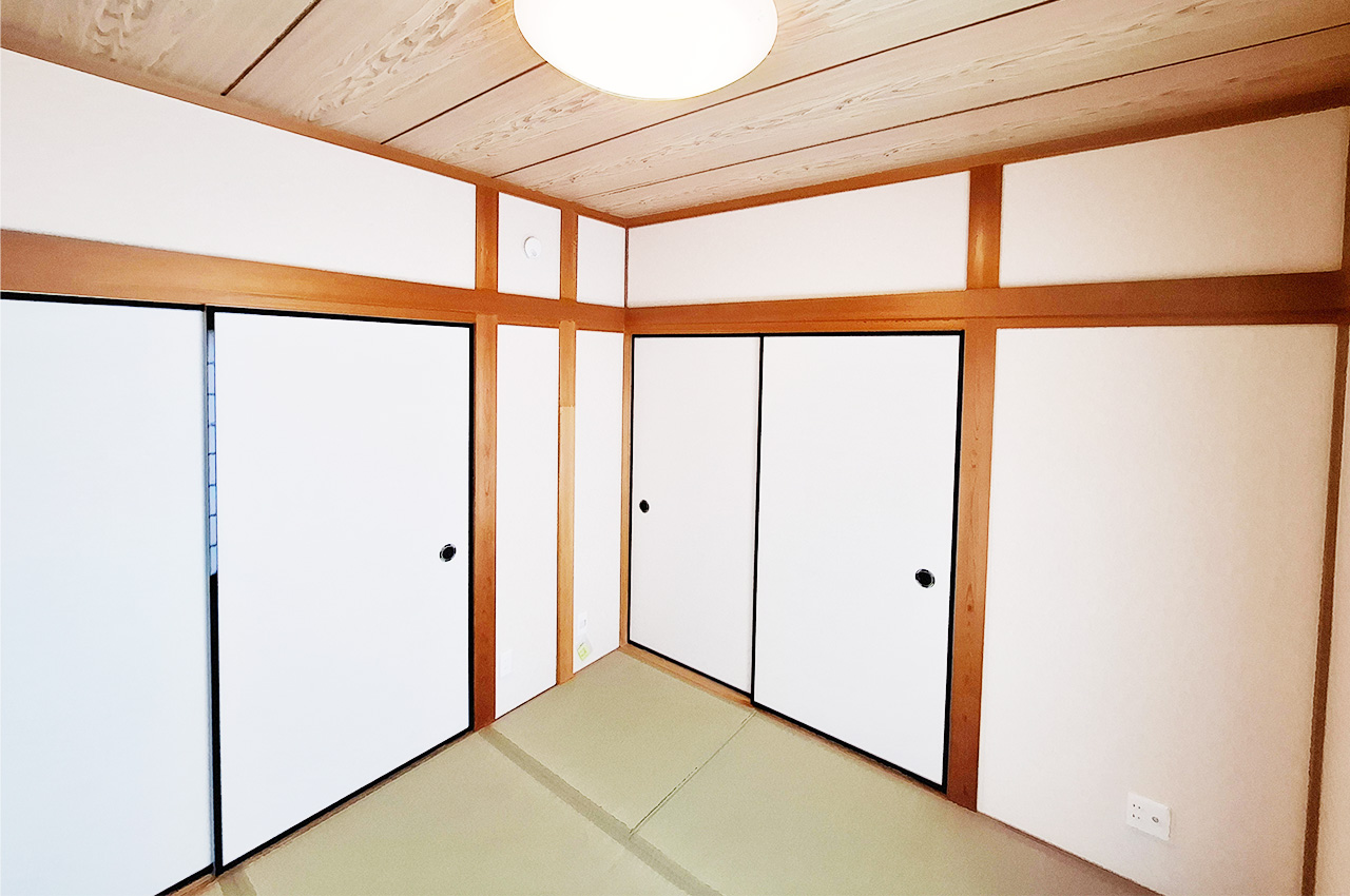 和室：押入収納付きの1階和室は客間としても利用しやすいお部屋です。