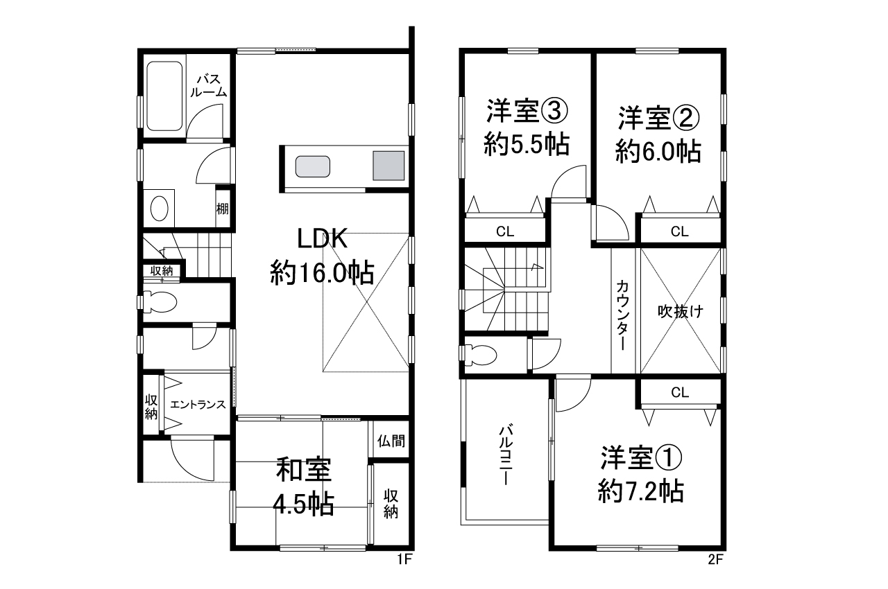 現状でのお引渡し。定額リフォームパック(オプション)利用可。詳細はお問合せください。