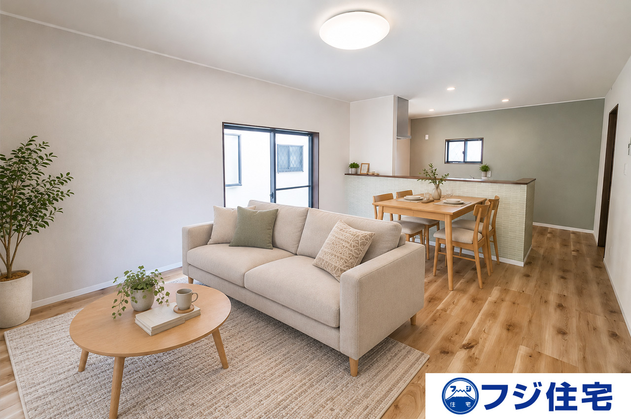 LDK：バーチャルステージング画像（AI合成）です。合成された家具等は販売価格に含まれません。