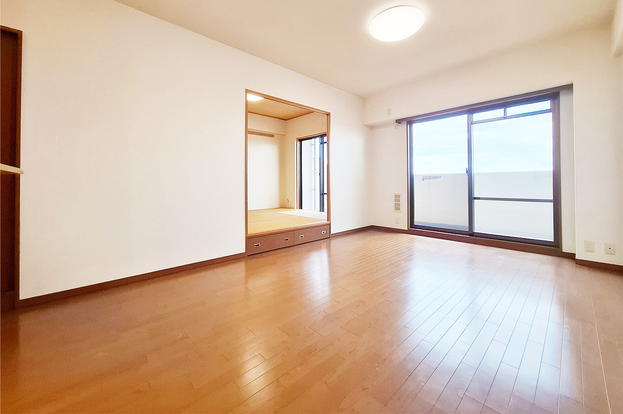 LDK：6帖の和室と続き間で、一体利用しやすい間取りです。