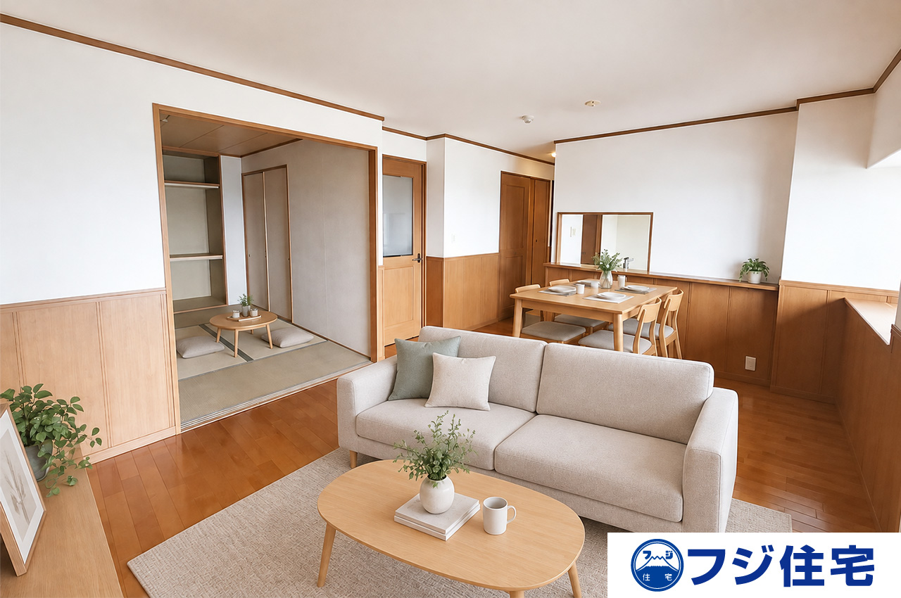 LDK：バーチャルステージング画像（AI合成）です。合成された家具等は販売価格に含まれません。