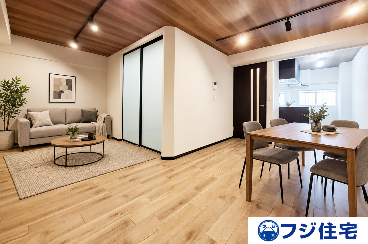 LDK：バーチャルステージング画像（AI合成）です。合成された家具等は販売価格に含まれません。