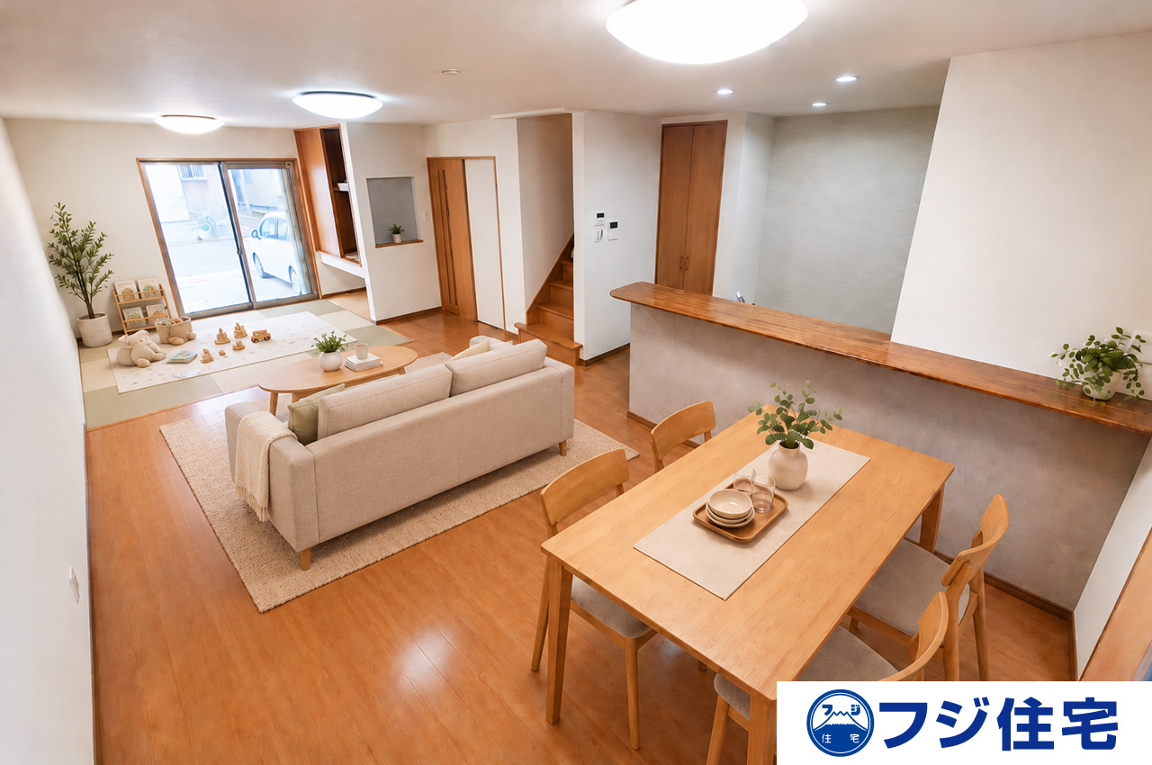 LDK：バーチャルステージング画像（AI合成）です。合成された家具等は販売価格に含まれません。