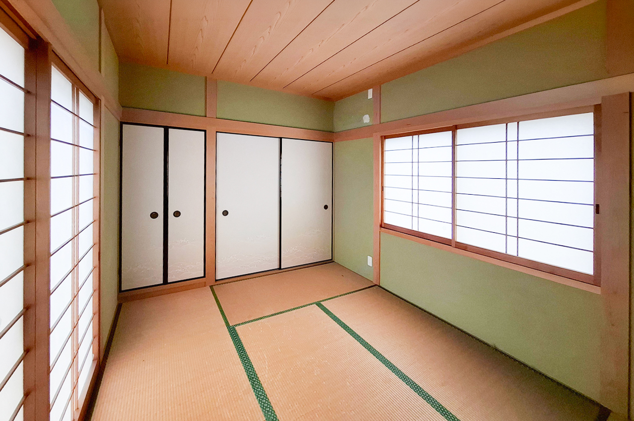 和室：6帖の和室は、LDKとは廊下を挟んだ独立性のある空間です。